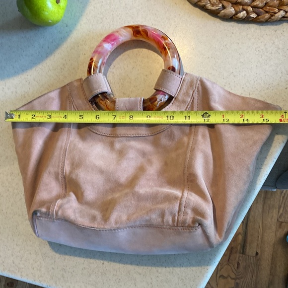 Suede Anthropologie pale pink purse - Picture 12 of 12